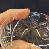 5 small cut crystal digestive cups