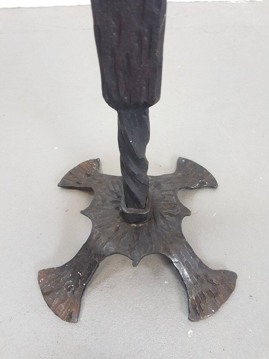 Brutalist Cast Iron Candleholder, Germany, 1960s