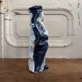 Virgin and Child, 18th century, blue background, ermine decoration