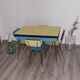 Table et 4 chaises en formica avec pieds eiffels vintage Sif