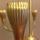 Four-fire retro brushed brass lamppost, 30-40s