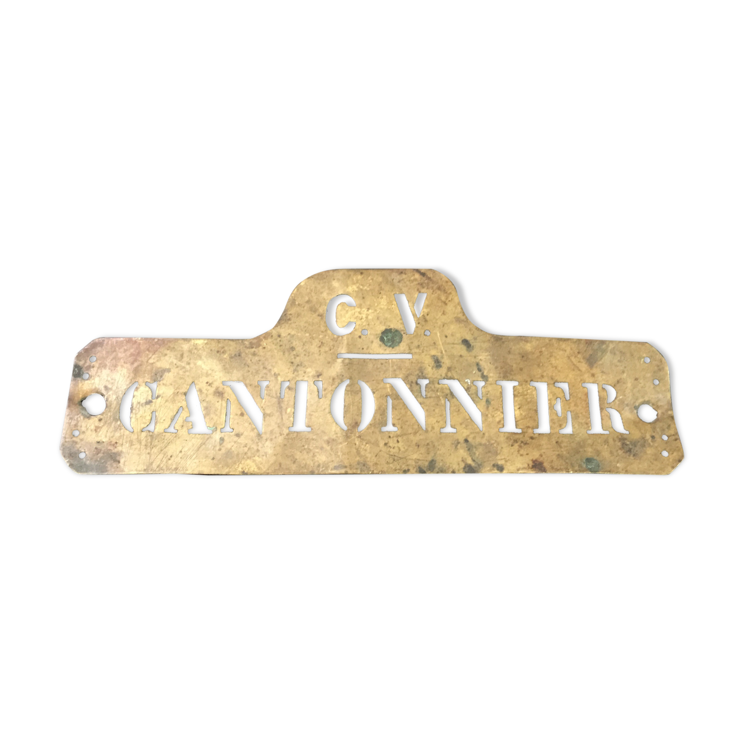 Cantonnier brass plate