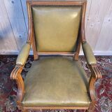 Louis XVI style leather office chair