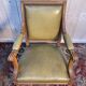Fauteuil de bureau de style Louis XVI en cuir