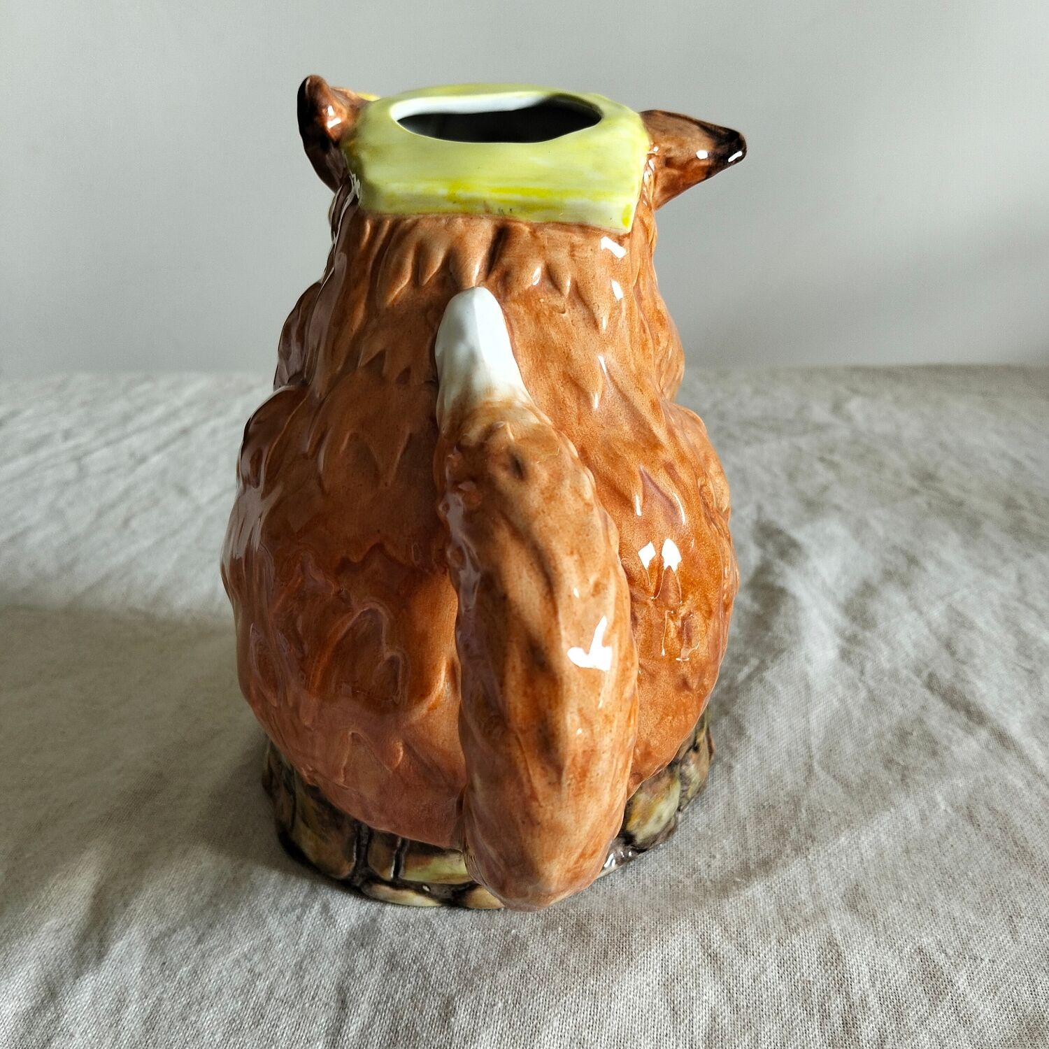 Théière anglaise renard cottagecore vintage Staffordshire céramique