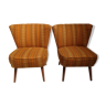 Paire de fauteuils scandinave cocktail 1950-60