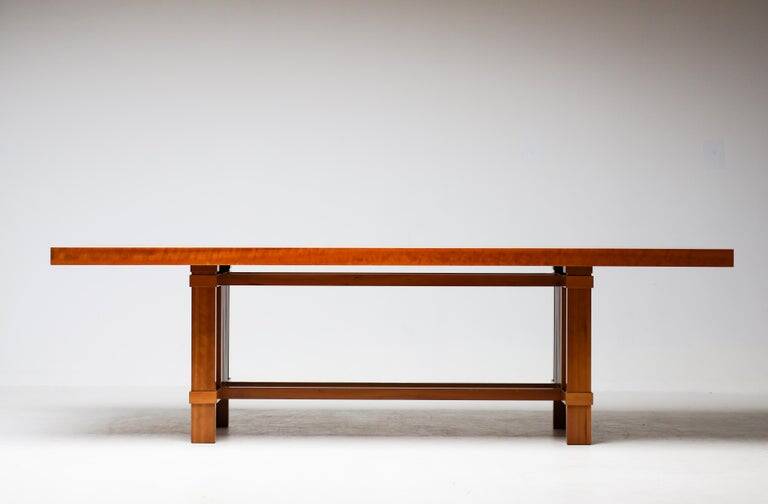 Table Frank Lloyd Wright ‘608 Taliesin’ + four Mackintosh chairs “309 Ingram”