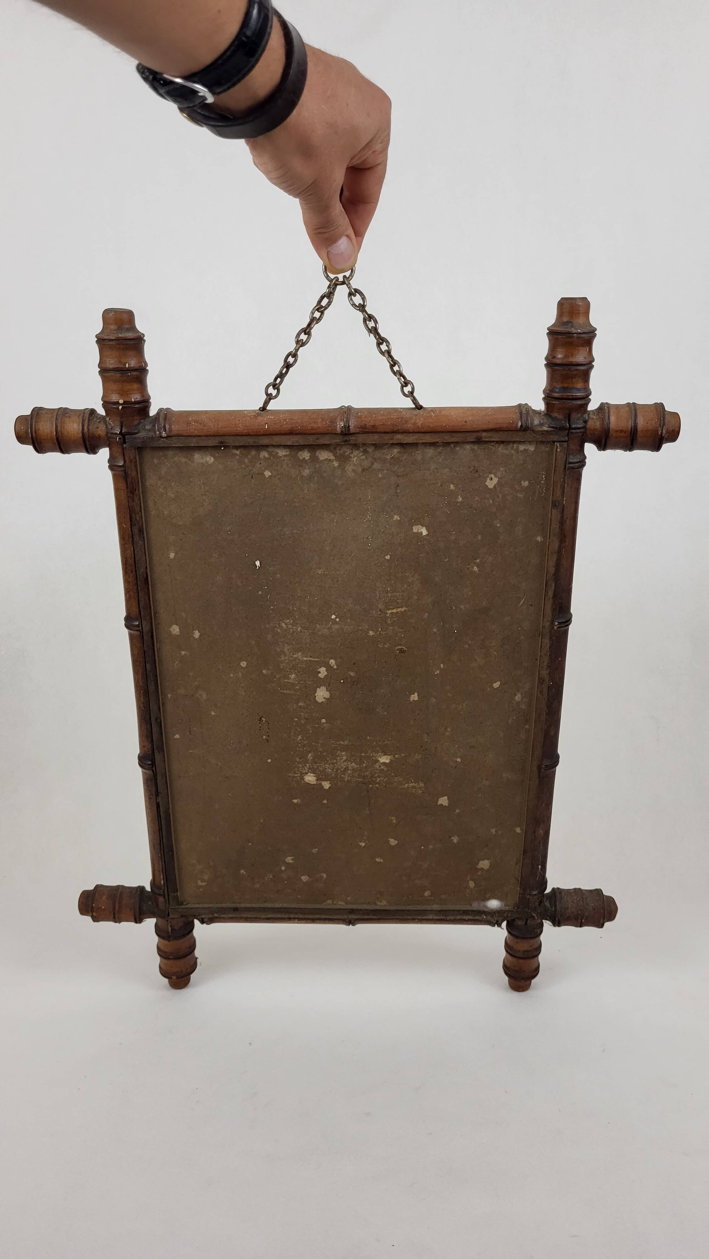 Bamboo mirror 42*53 cm vintage