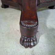 Round mahogany gueridon with a marble top – Empire Restoration period