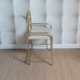 Dressing table in gold metal