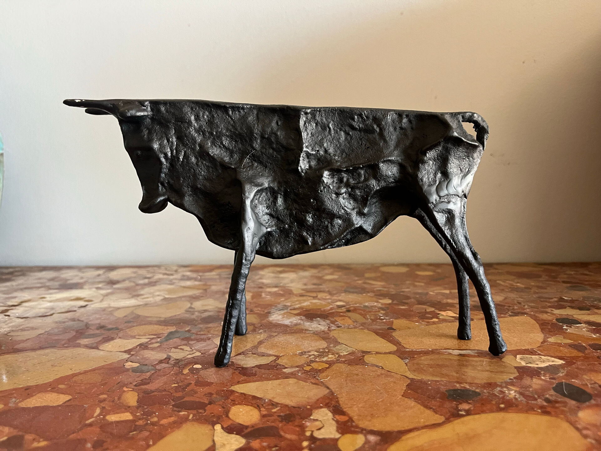 Metal Bull Sculpture