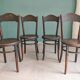 Rare set of 4 Jacob & Josef Kohn bistro chairs, bent wood, stamped 1900.
