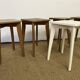 Série de 5 tabourets d'atelier en bois vintage