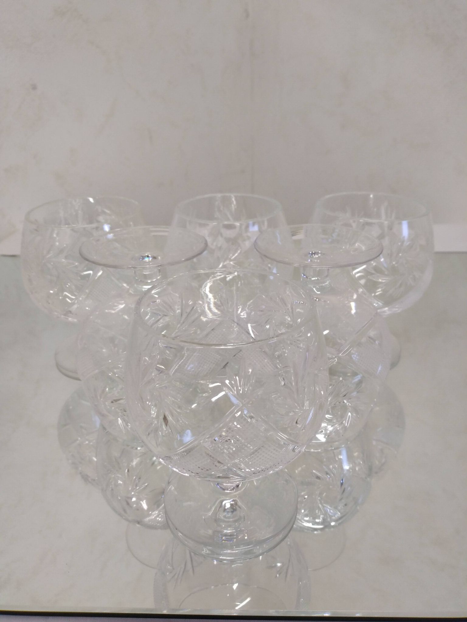 Verre à cognac en cristal taillé HEMAH