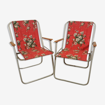 Vintage camping armchairs