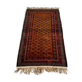 Tapis Baloutche vintage noué main motif géométrique teintures naturelles