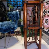 Polynesia handcrafted bamboo shelf/bookcase/side cabinet — vintage TBE