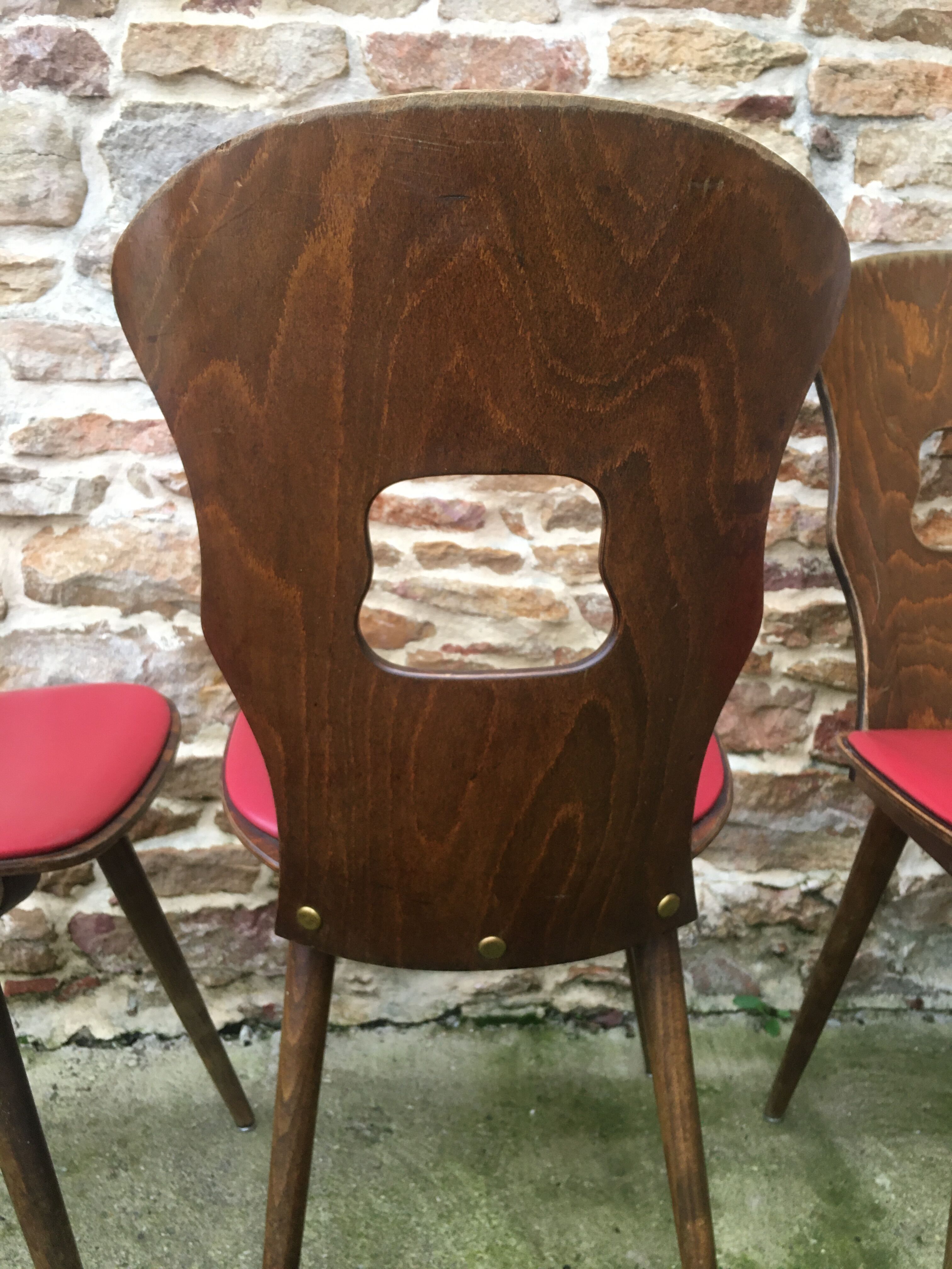 Suite of 4 Baumann chairs, Gentian model