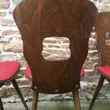 Suite of 4 Baumann chairs, Gentian model