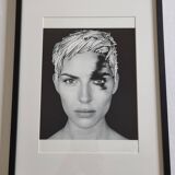 Fashion photography, portrait, Petra Bernardi, framed under glass, 32 x 41 cm