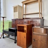 Vintage Bedside Table with Cabinet