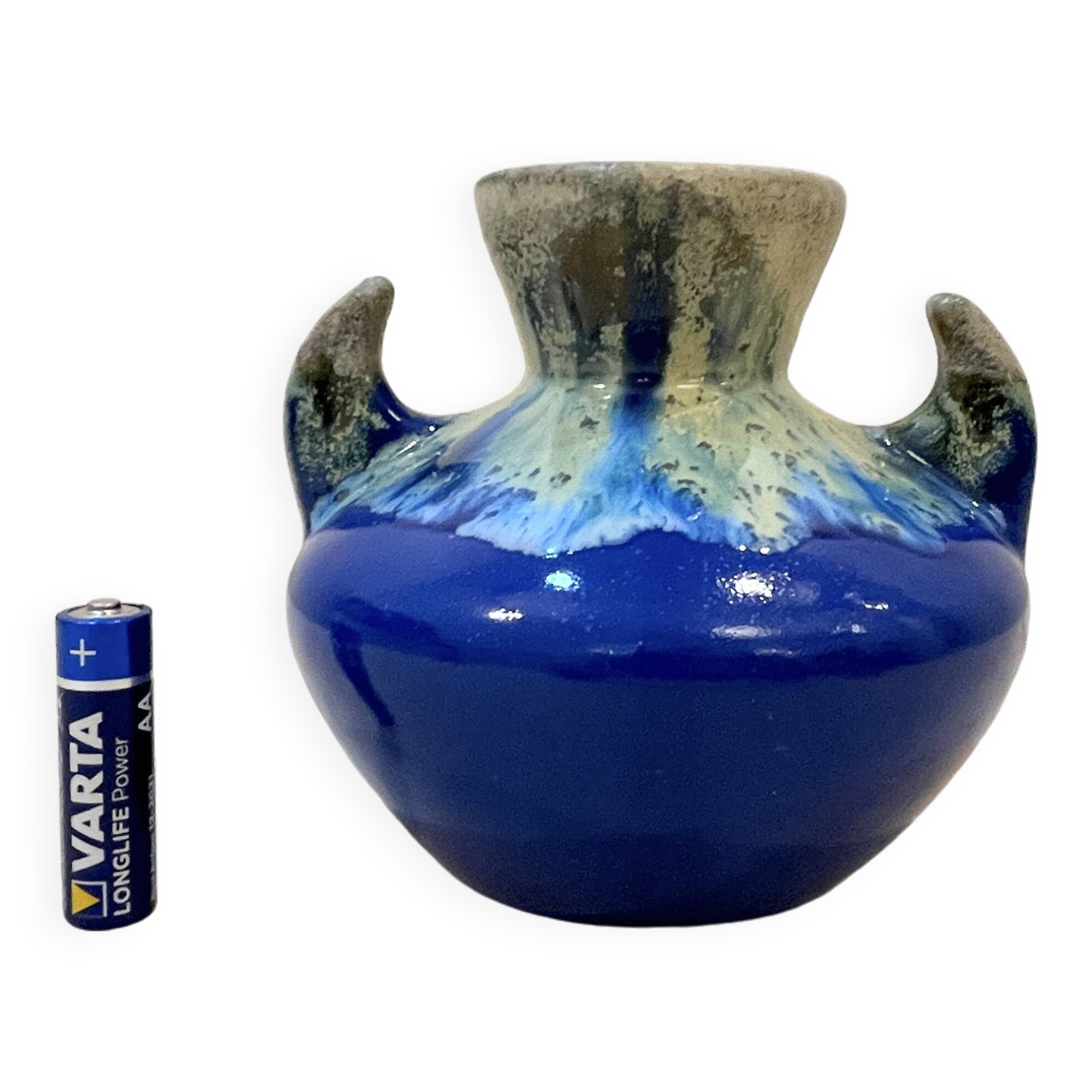 Vase with handles vintage alpho art deco ceramic alphonse mouton vintage