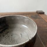 Large bowl in Loir stoneware, enamelled and signed by Chantal and Thierry Robert, 1960/1970