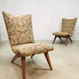 Vintage Dutch design easy lounge chair bG. Van Os