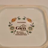 Empty pocket Sainfoin earthenware of Gien plant décor