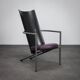 Pair of postmodern armchairs with side table (1980s)