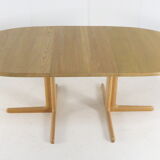 Juul Kristensen for JK Møbler oval oak extendable dining table 'Nakskov'