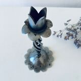 Iron flower candle holder