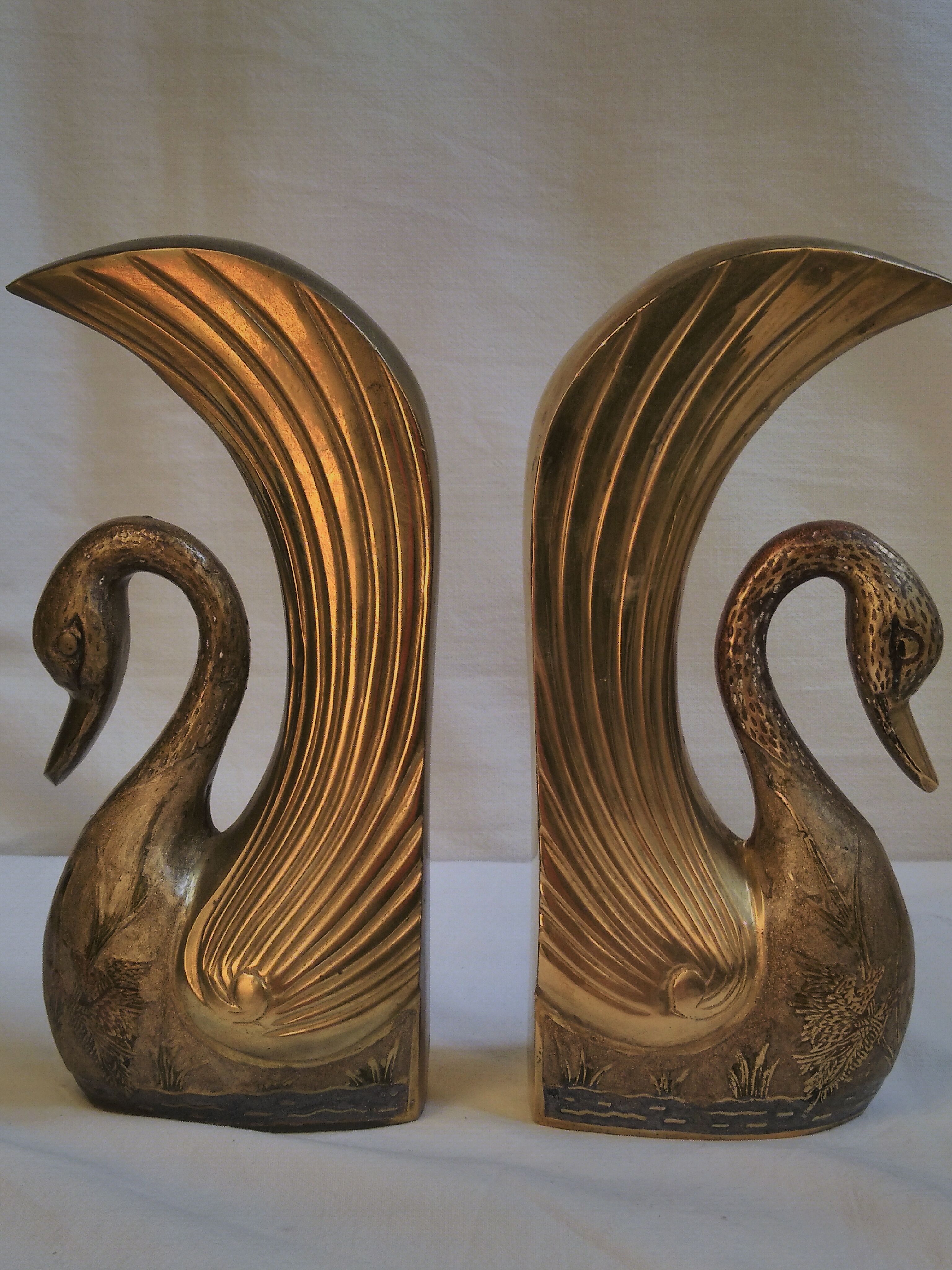 2 serres livres art deco en bronze
