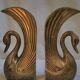 2 serres livres art deco en bronze
