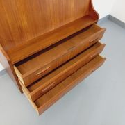 Secrétaire scandinave danois vintage Tibergaard en teck des années 50 60