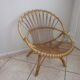 Adult rattan shell armchair from the years 60-70