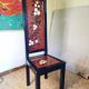 Japanese chair with a high backrest