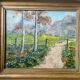 Vintage Landscape oil on canvas With Wooden frame