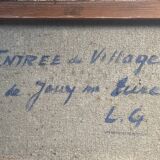 HST painting "Village of Jouy sur Eure" by Léon Gaudeaux (1893 / 1947)