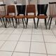 Suite of 6 chairs of Bistrot Baumann mismatched Mondor,Dove,Minuet