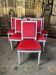 Suite de 6 chaises de style Louis XVI velours rouge
