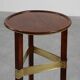 Piedestal Art Nouveau en bois et laiton, Belgique, vers 1910