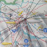 Map of Switzerland and the different airlines from the 1930s