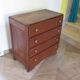 Rare - belle commode art déco 4 tiroirs - années 60 - Patine noyer - Pieds moustache
