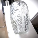 Large engraved crystal vase