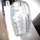 Large engraved crystal vase