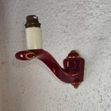 Pair of porcelain sconces 50s reds