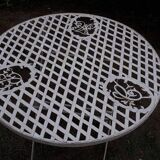 Folding garden table, wrought iron