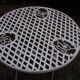 Table de jardin pliante, fer forgé