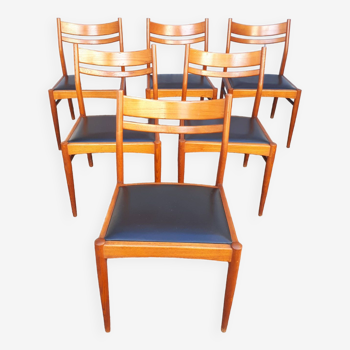 6 chaises scandinave des années 60